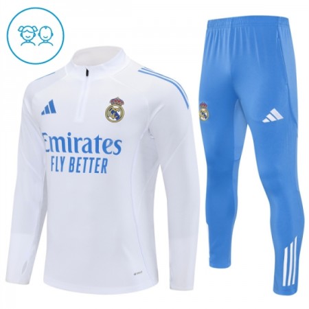 Real Madrid Criança Sweat de Treino Branca Zíper 2025-26